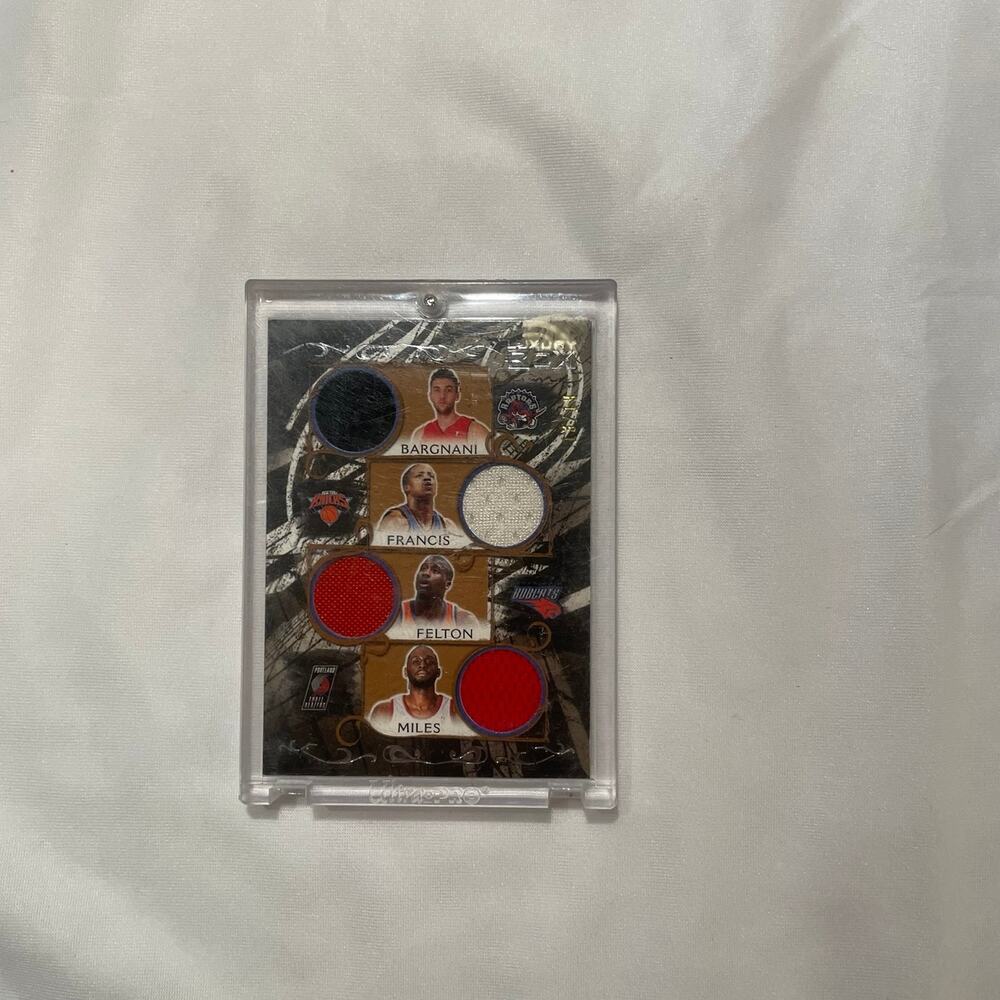 2007 Topps Luxury Box bronze /19 JERSEY BARGNANI/FRANCIS/FELTON/MILES card
